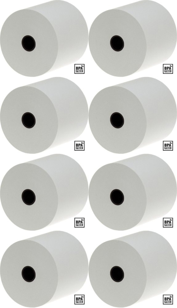 8x Rolka termiczna Papirus II, 57mm x 40m, 48-55g/m2, BPA Free, 10 sztuk
