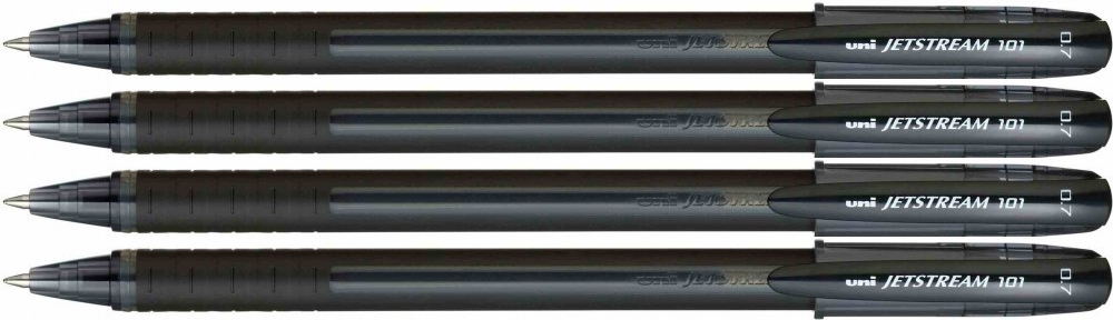 4x Długopis UNI SX-101 Jetstream, 0.7mm, czarny
