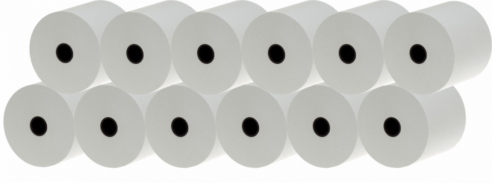 2x Rolka termiczna Emerson, 80mm x 80m, 50+/-6g/m2, 6 sztuk, BPA Free, biały
