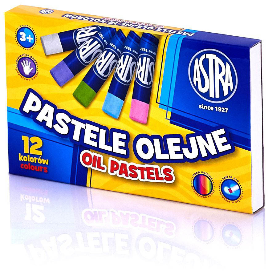 Pastele olejne Astra, 12 sztuk, mix kolorów