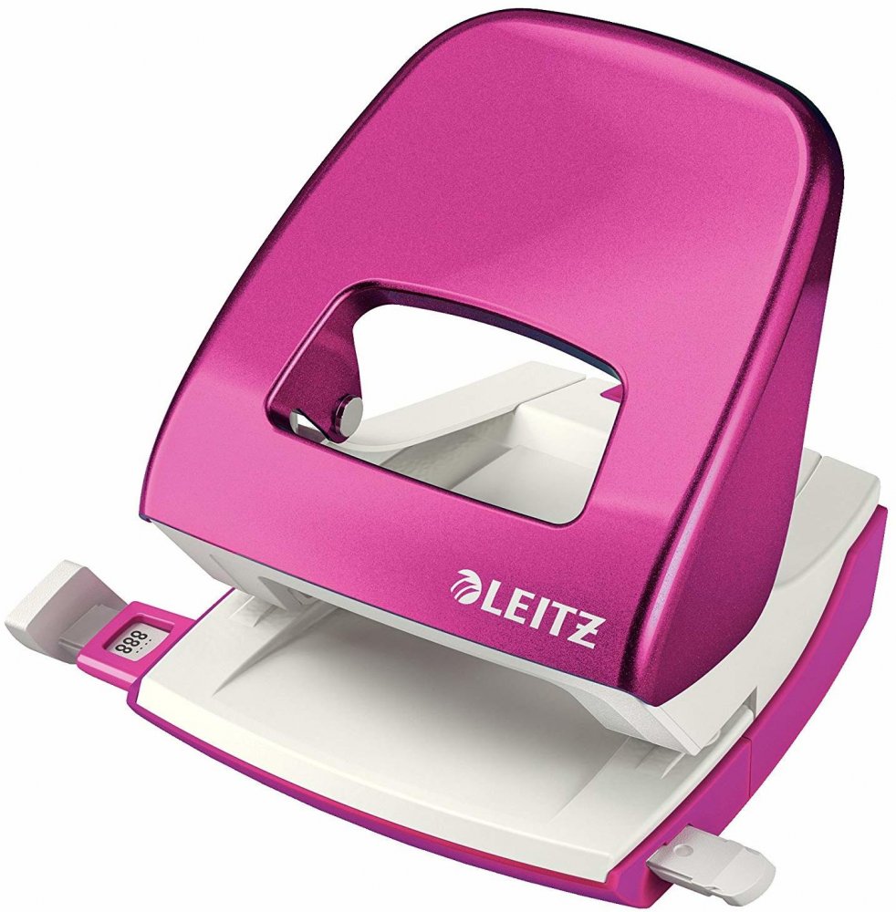 Dziurkacz Leitz Wow NeXXt, do 30 kartek, metaliczny różowy