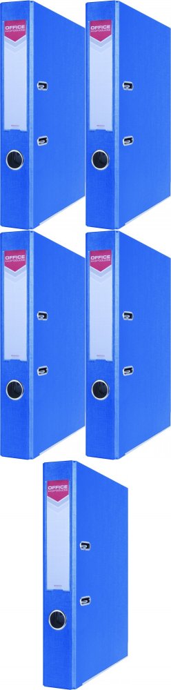 5x Segregator A4 Office Products Officer, z szyną, 55mm, niebieski