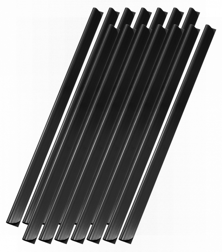 2x Listwa wsuwana Leitz, 12mm, do 100 kartek, 25 sztuk, czarny