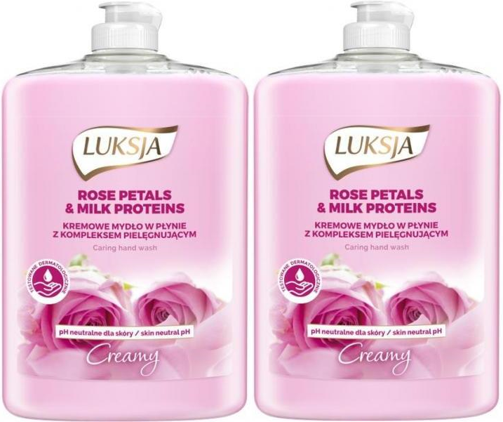 2x mydło w płynie Luksja, różany, 500ml