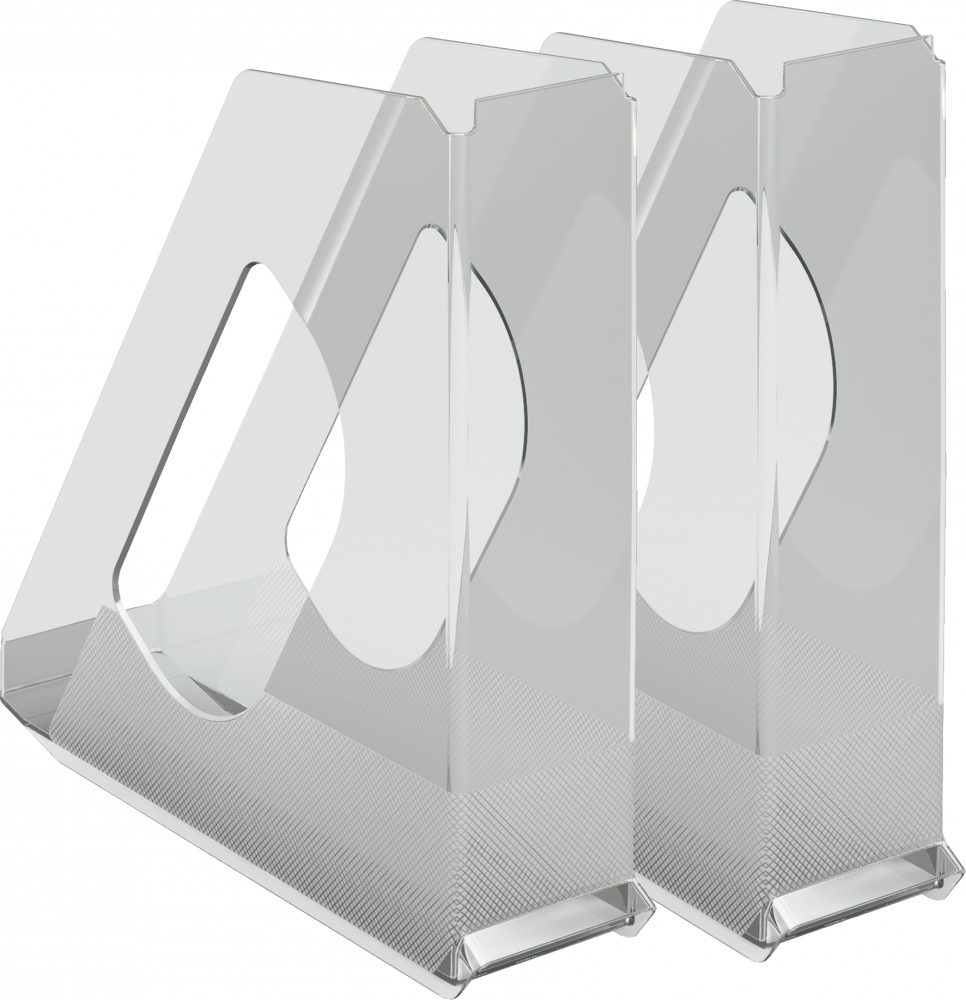 2x Organizer na czasopisma Esselte Europost, A4, 72mm, przezroczysty
