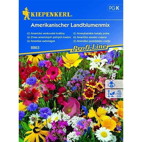 1 pac, Flori sălbatice American Country, mix multicolor - Semințe: Mod de ambalare: 1 pac