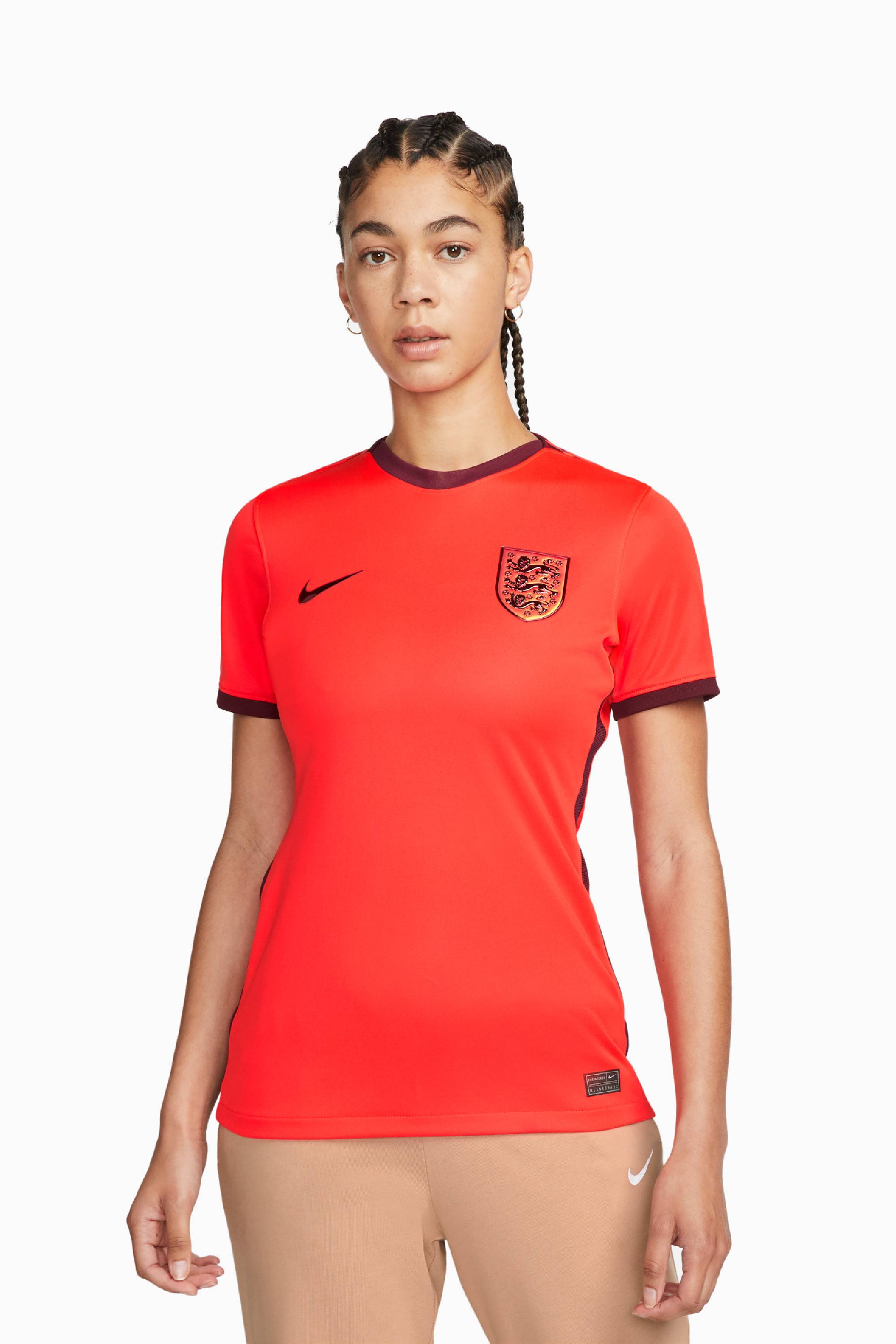 Koszulka Reprezentacji Anglii Nike 2021 Wyjazdowa Stadium Damska - Czerwony