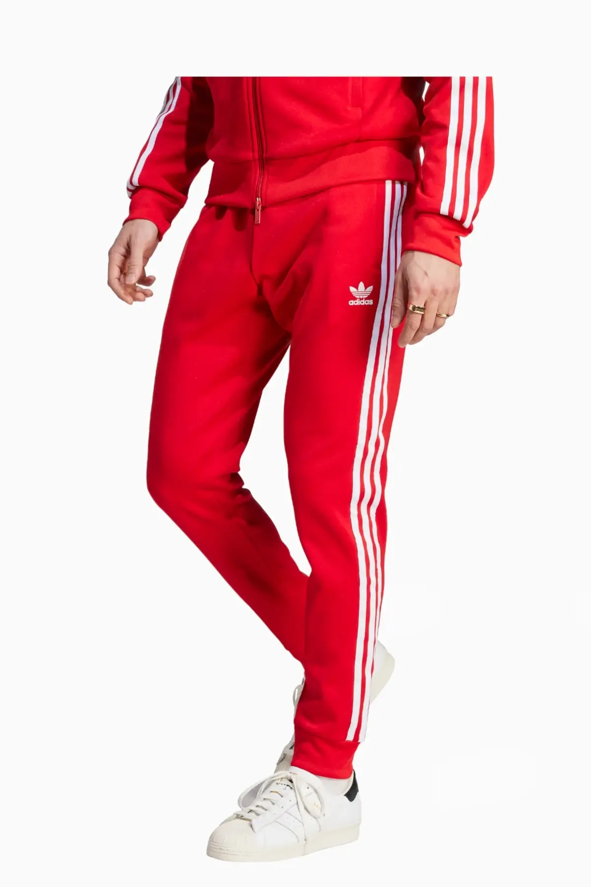 Spodnie adidas Adicolor Classics SST Track - Czerwony