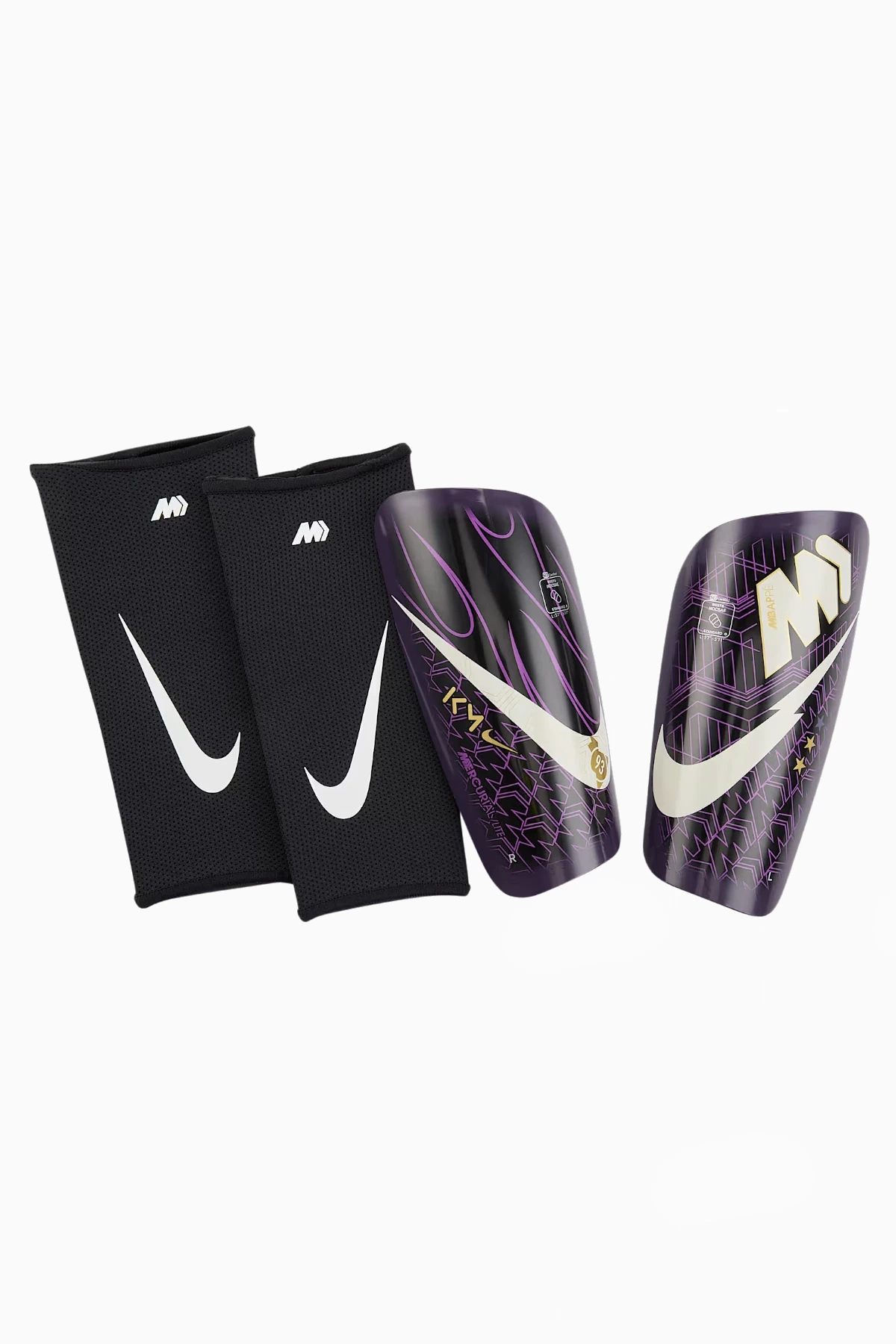 Ochraniacze Nike Mercurial Lite Kylian Mbappé - Fioletowy