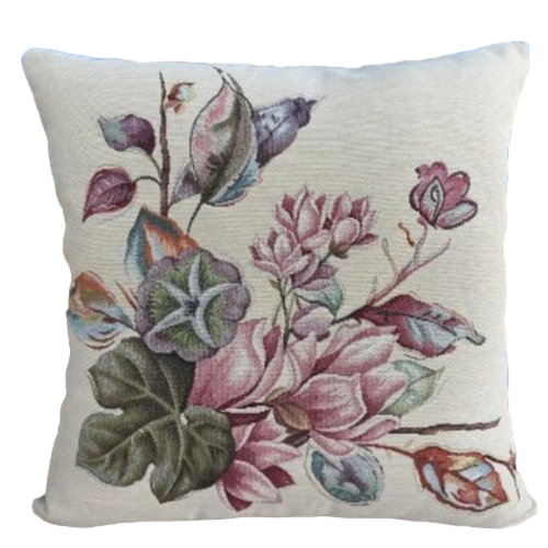 Poszewka na poduszkę fiolet bukiet 40x40cm Chenille