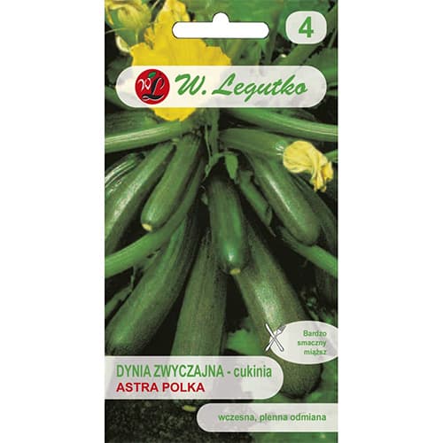 1 szt, Zucchini Astra Polka - Samen: Ilość w opakowaniu: 3 g