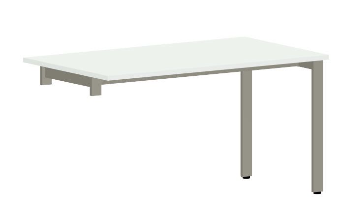 NOTER PO118 Biurko pojedyncze lewe 138,5x80x74h (Kolor blatu: Biel Arktyczna)
