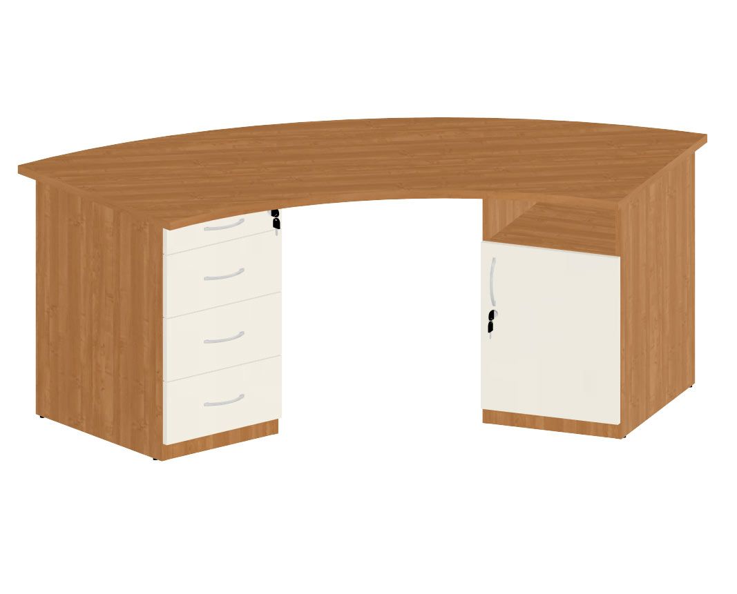 HEBE BP34/7 Biurko szafkowe prawe 200x70x74h (Kolor korpusu: Wiąz Baron)