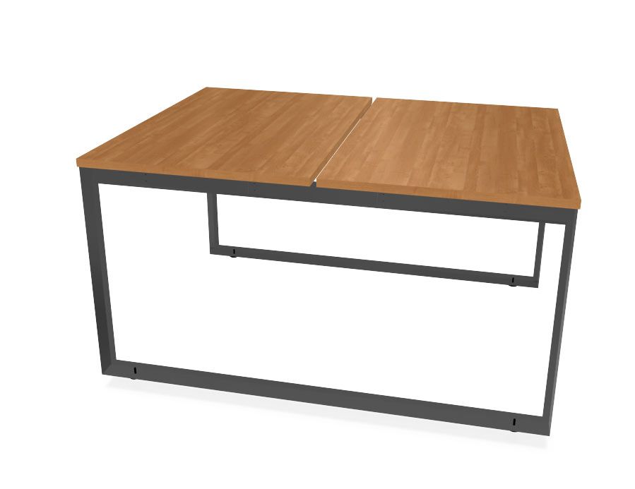 NOTER PPZ76 Biurko podwójne 138,5x160x74h (Kolor blatu: płyta laminowana Orzech Saleve)
