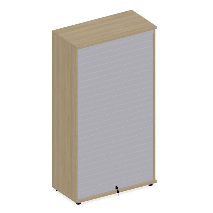HEBE TS425 regał z żaluzją 80,2x40x184,1h (Kolor korpusu: Wiąz Baron)