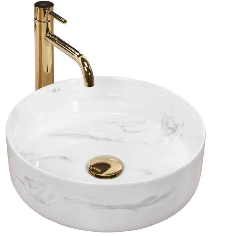 Umywalka nablatowa Rea Sami Nature Marble