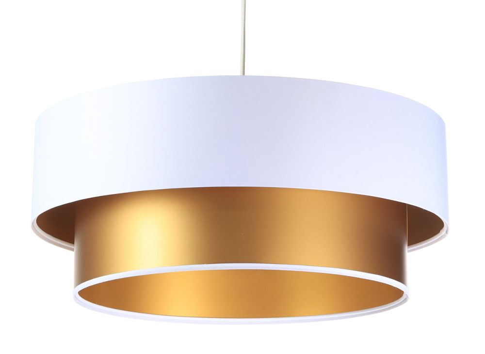 Lampa wisząca DOUBLE WHITE 40 biała/złota