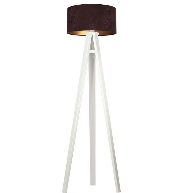 Lampa stojąca HOME 40 brązowa/złota/biała