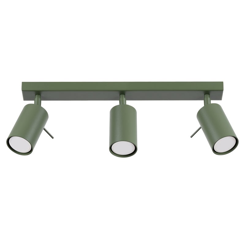 Plafon RING 3L oliwkowy zielony, nowoczesny - 45x6x17cm Sollux