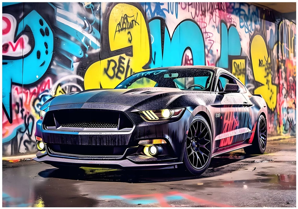 Fototapeta Dla Dzieci Chłopca Auto Młodzieży Graffiti 200x140 cm Tapeta Do Pokoju Dziecięcego Na Flizelinie
