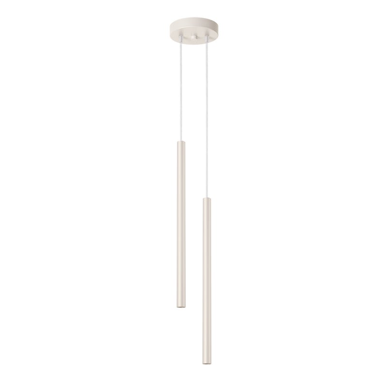 Lampa wisząca PASTELO 2 beżowa, nowoczesna - 15x15x104cm Sollux
