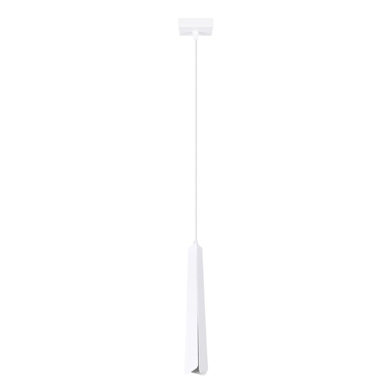 Lampa wisząca PRYSM 1 biała, skandynawska - 8x8x120cm Sollux