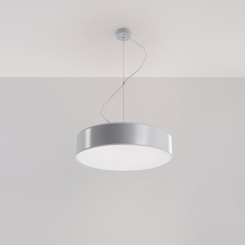 Lampa wisząca ARENA 45 szara, minimalistyczna - 45x45x111cm Sollux