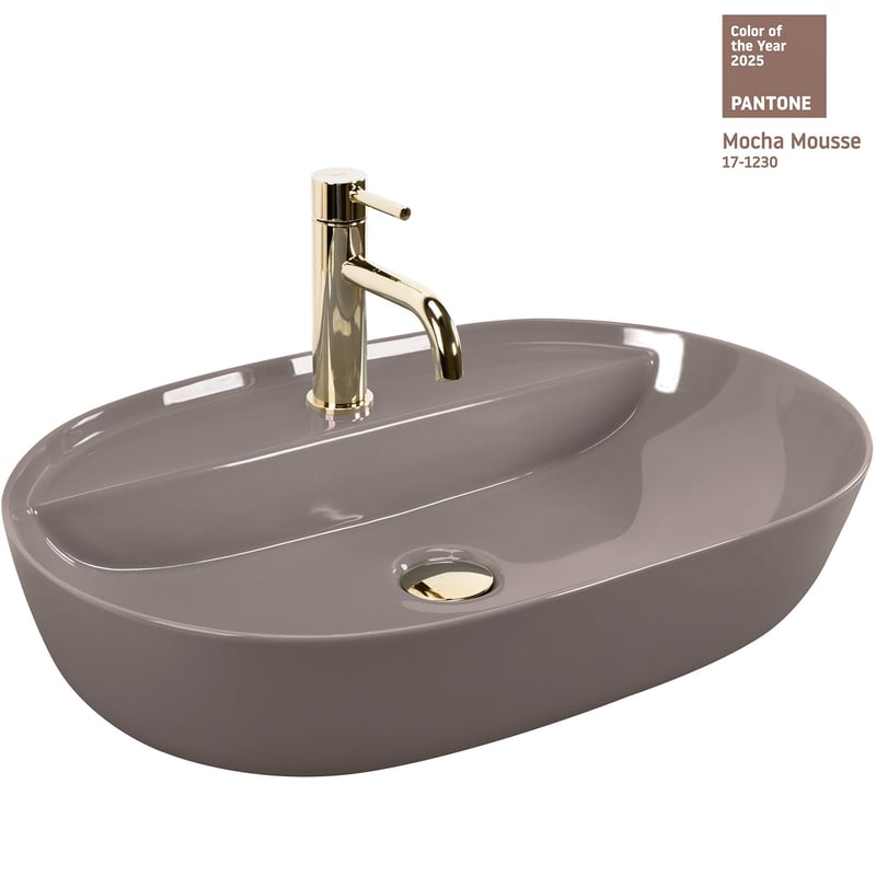 Umywalka REA Aura 61 Beige Shiny