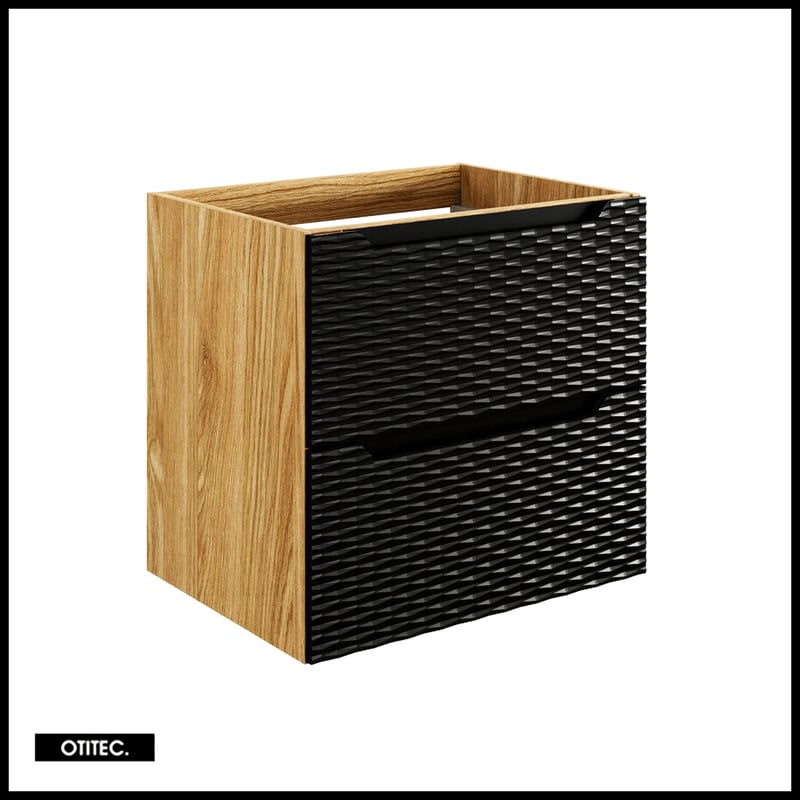 Szafka pod umywalkę OCEAN BLACK 82-60-2S 60cm dąb olejowany/czarna