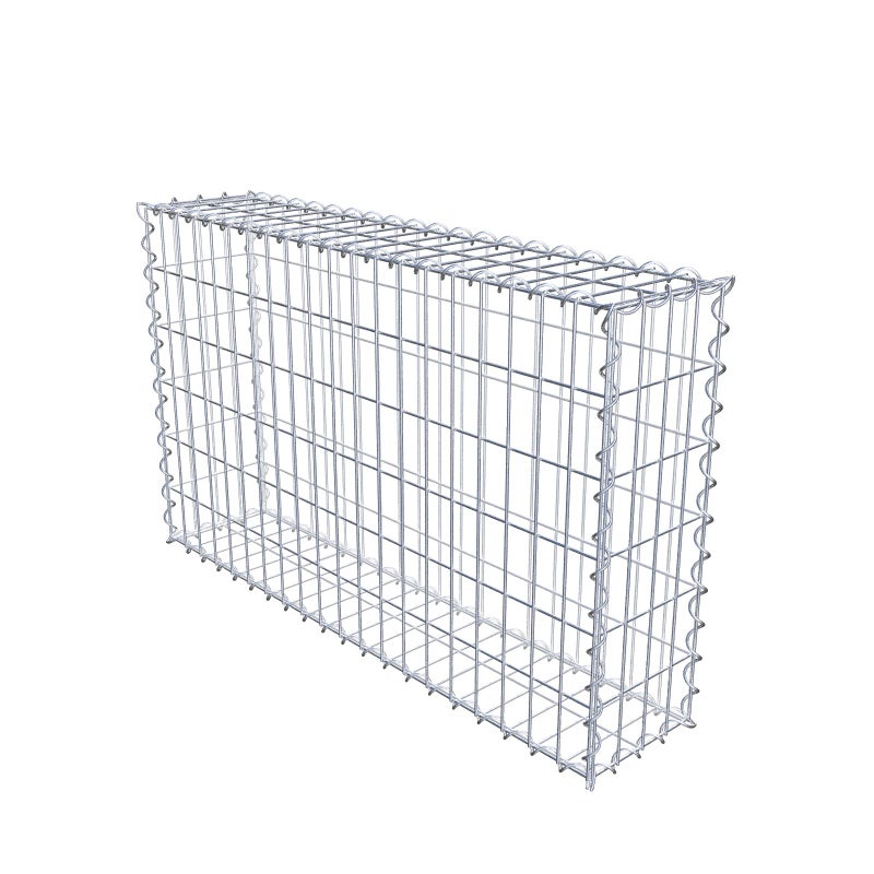 Gabion 100 cm x 60 cm x 20 cm (dł. x wys. x gł.), rozmiar oczek 5 cm x 10 cm, spirala