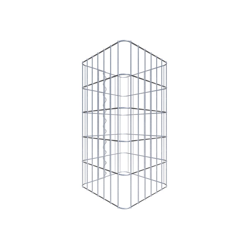 Kolumna gabionowa 37 x 37 cm, kwadrat MW 5 x 10 cm - Wysokość: 0,50 m