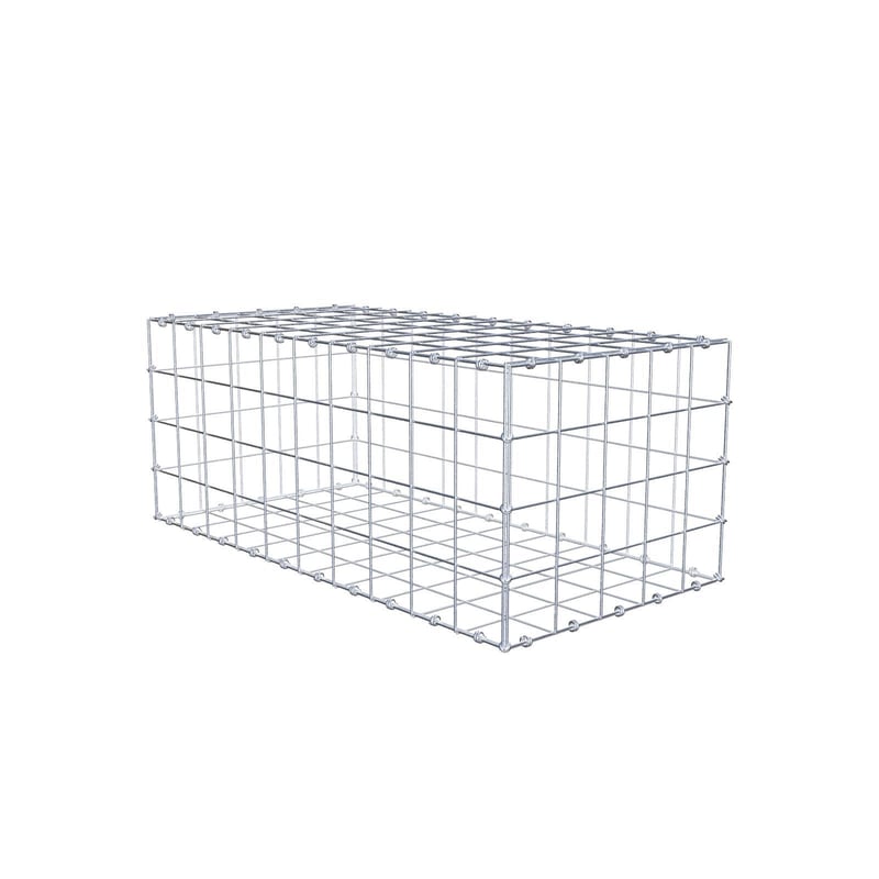 Gabion 100 cm x 40 cm x 50 cm (dł. x wys. x gł.), rozmiar oczka 10 x 10 cm, pierścień spiralny