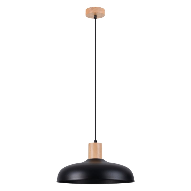 Lampa wisząca INDY czarna, skandynawska - 38x38x120cm Sollux