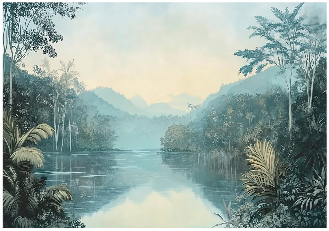 Fototapeta Krajobraz 3D Las Rzeka Natura 350x250 cm Tapeta Do Sypialni Salonu Kuchni Na Flizelinie