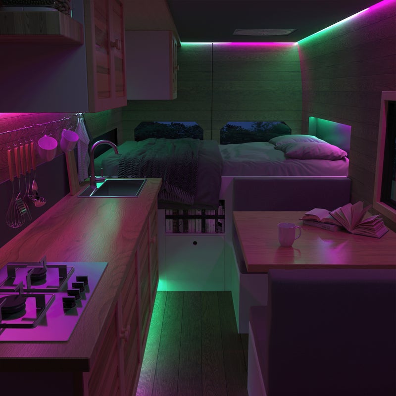 Taśma LED FAXE do wnętrz - dł. 3 m - ściemnialna - zmienna kolorystyka RGB - synchronizacja z muzyką - INSPIRE