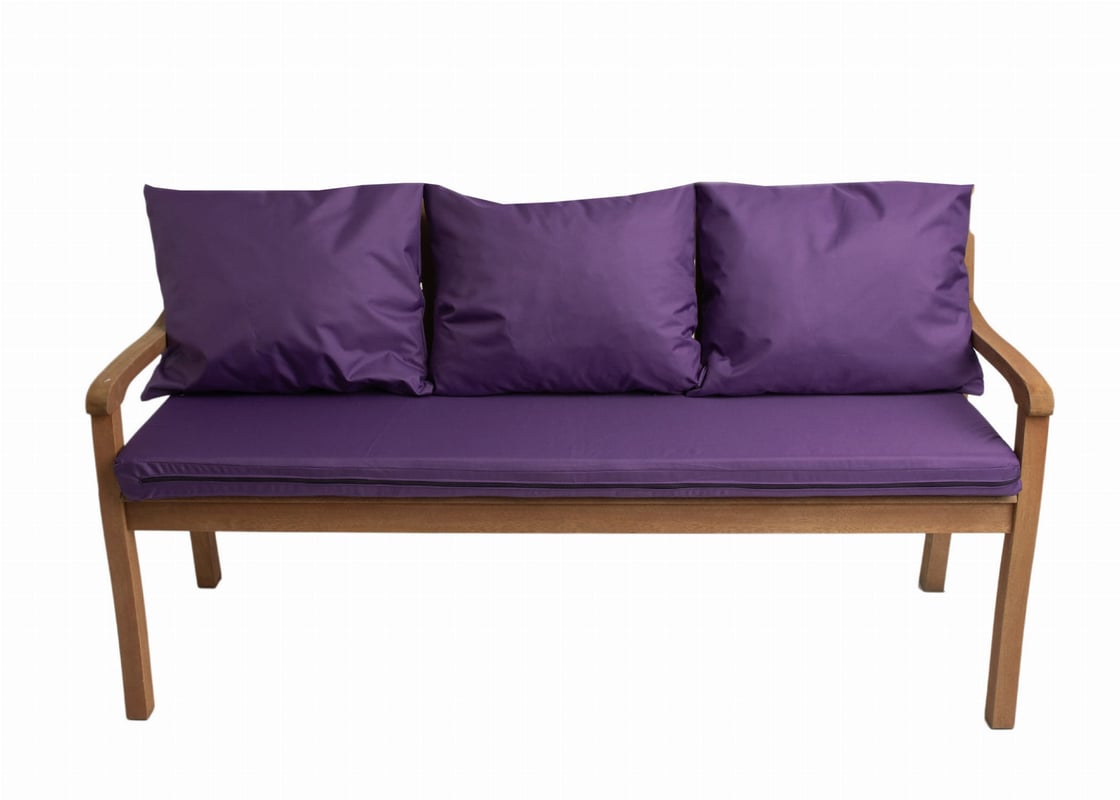 Poduszka ogrodowa na ławkę 140x50x7cm/3x50x56cm Poduszka na ławkę Fioletowa poduszka na meble ogrodowe Wygodne poduszki na sofę na patio i balkon