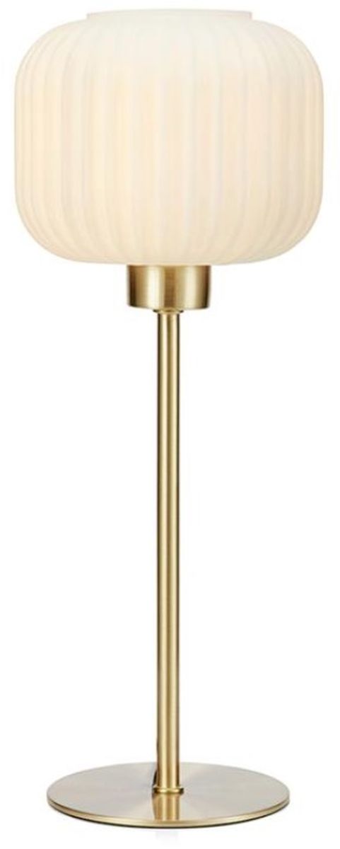 Markslöjd Sober lampa stołowa 1x40W mosiądz/biały 108120