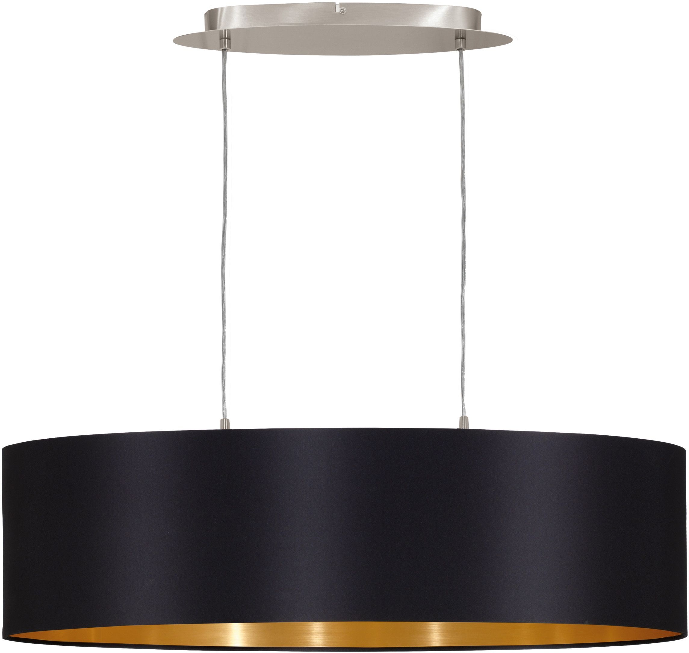 Eglo Maserlo lampa wisząca 2x60W czarny/złoty/nikiel satynowy 31611 - Wysyłka w 24h
