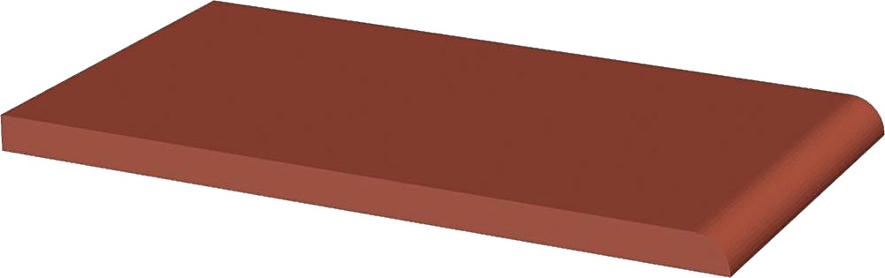 Paradyż Natural płytka parapetowa 13,5x24,5 cm czerwona