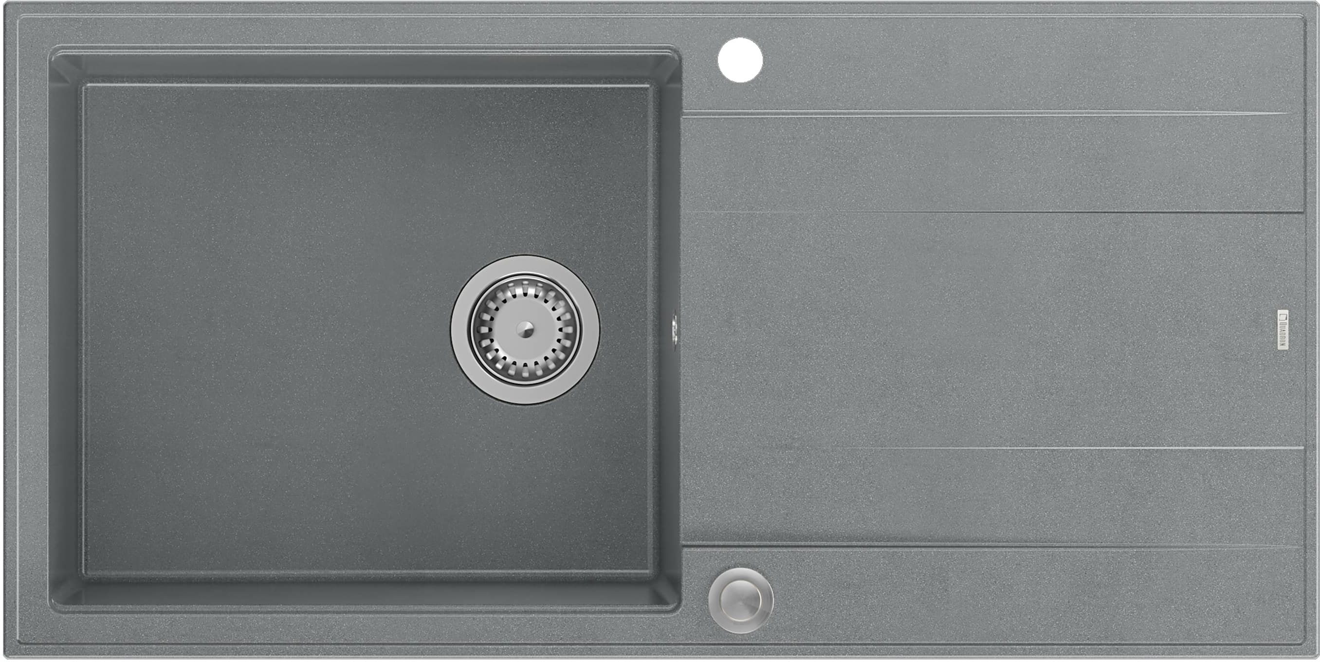 Quadron Evan 146XL zlewozmywak 100x50 cm GraniteQ silver stone/stalowy HCQE10050U5_BS_P2O - Wysyłka w 24h