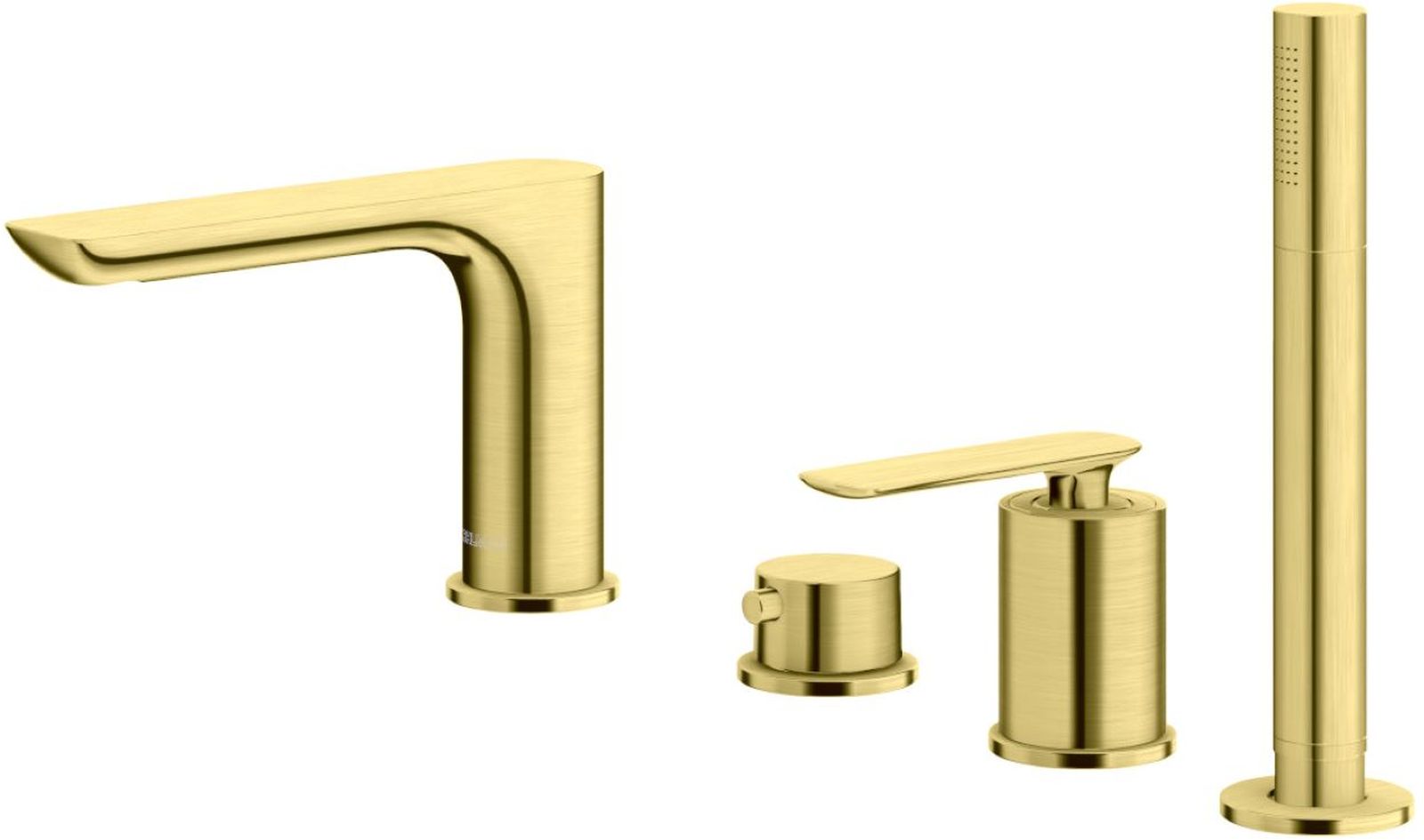 Kohlman Experience Brushed Gold bateria wannowo-prysznicowa 4-otworowa złoty szczotkowany QB244EGDB - Wysyłka w 24h