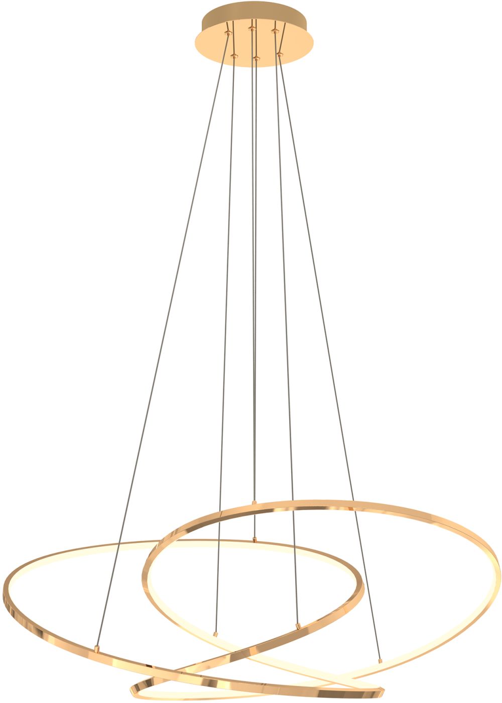 Zuma Line Cholet lampa wisząca 1x56 W LED złoty MD7360-1A-3GT