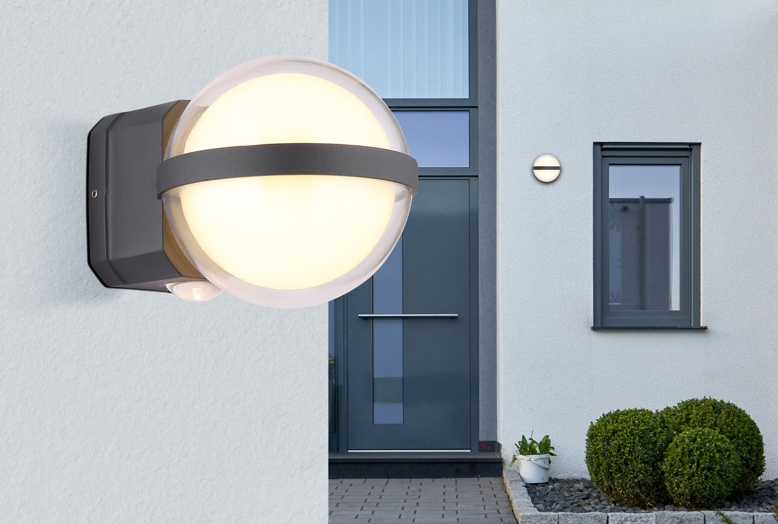 Globo Lighting Illi kinkiet zewnętrzny 1x12 W biały-antracyt 34157