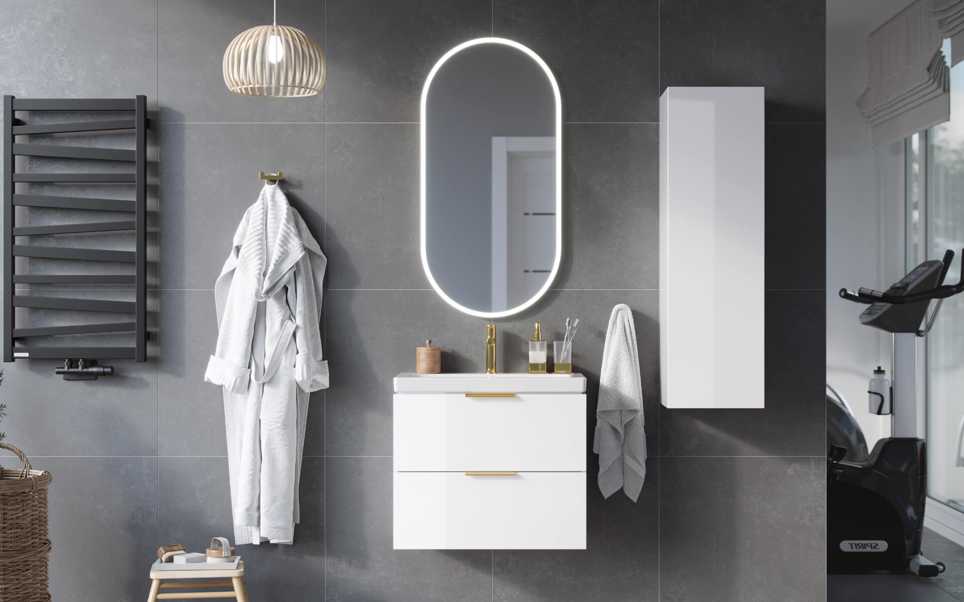 Excellent Lumiro lustro 50x100 cm owalne DOEX.LU100.050.AC - Wysyłka w 24h