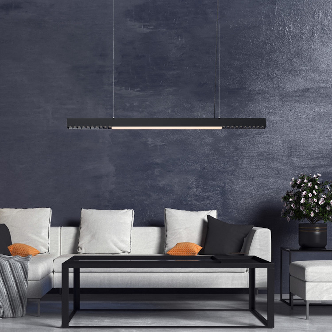 Light Prestige Cali inteligentna lampa wisząca 1x47 W czarna LP13011PLBKSmart