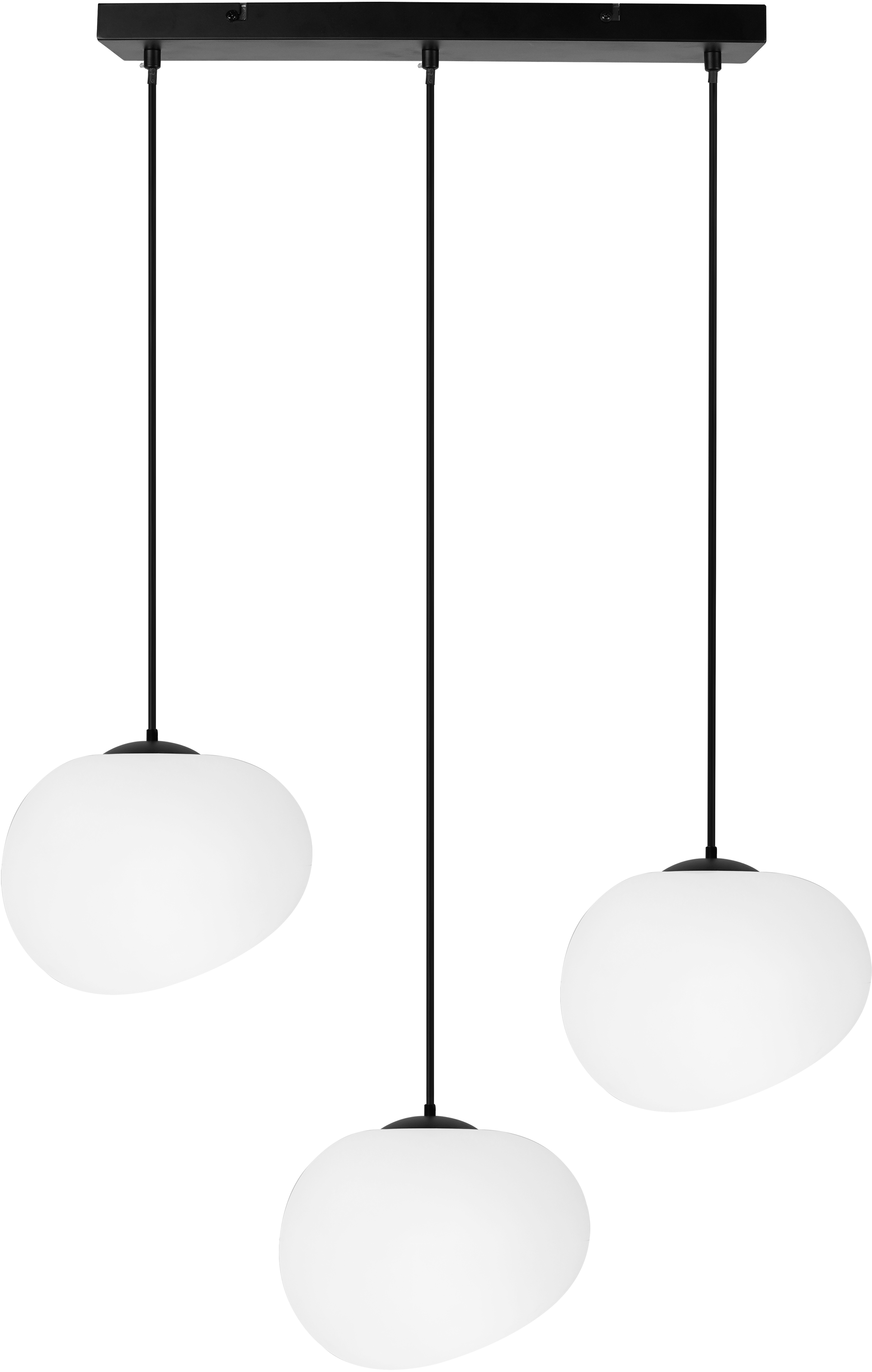 Candellux Stones lampa wisząca 3x40 W biała-czarna 33-35158