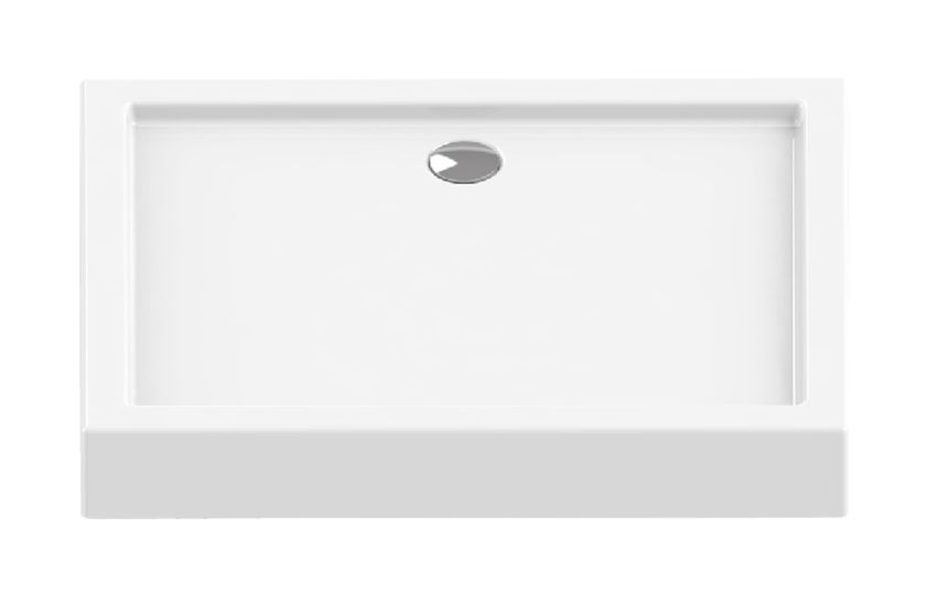 New Trendy Columbus brodzik 120x80 cm prostokątny biały B-0129