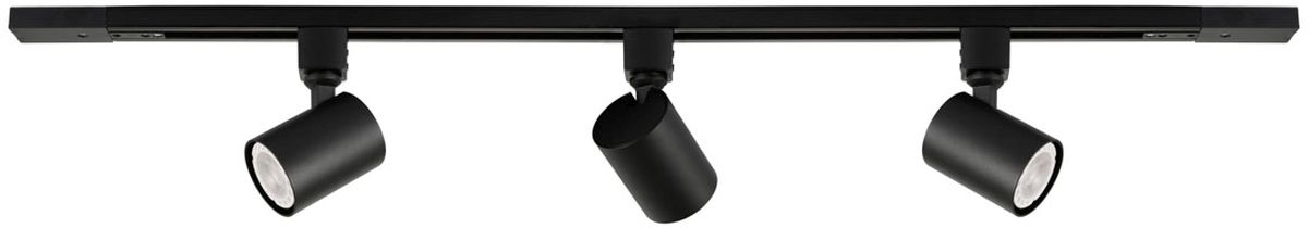 Italux Lumsi zestaw szynoprzewód z reflektorami 3x35 W czarny TRL-2071-3T-10-BL
