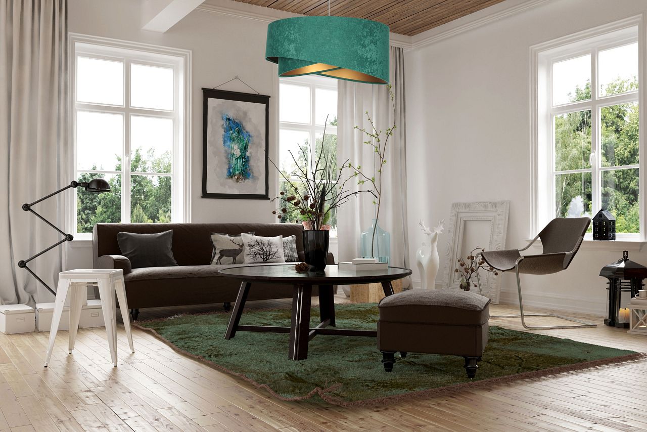BPS Koncept Galaxy lampa wisząca 1x60 W zielona-złota 060-4-003