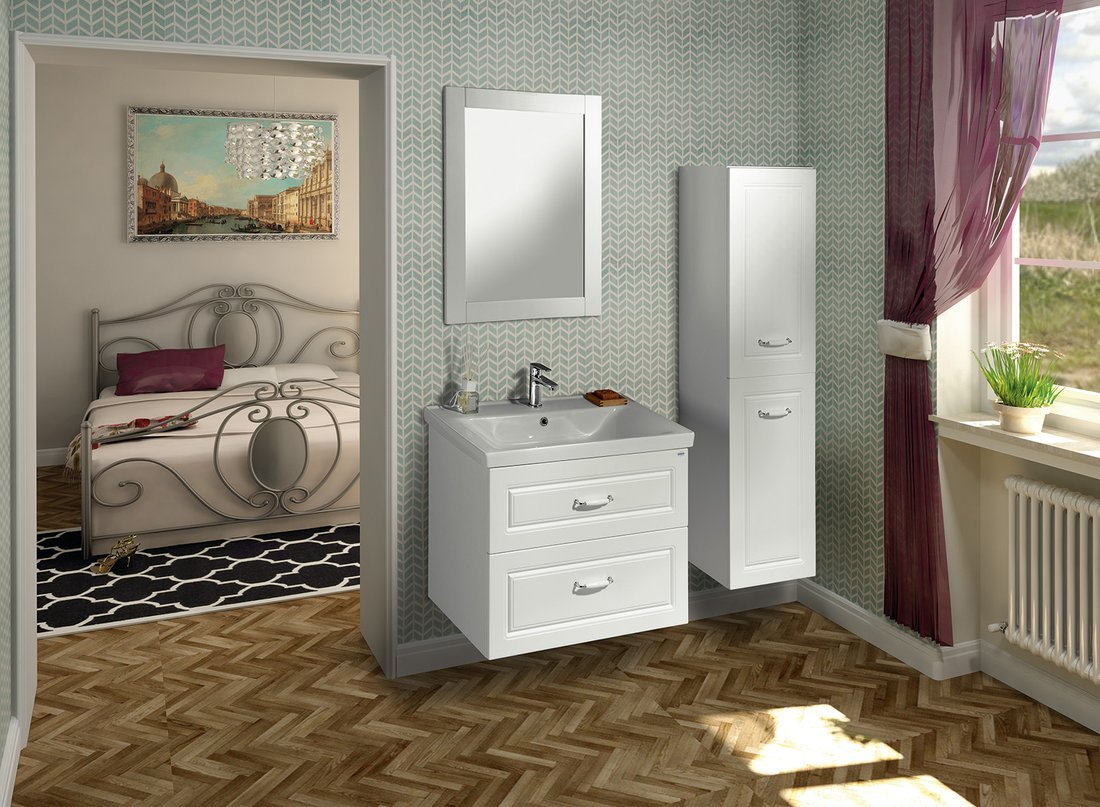 Aqualine Favolo szafka 61 cm podumywalkowa wisząca biały mat FV265